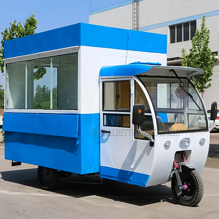 High Quality Cheap Ice Cream Car Electric Tricycle Coffee Van Hot Dog Truck Street Food Bike Food Cart with Wheels