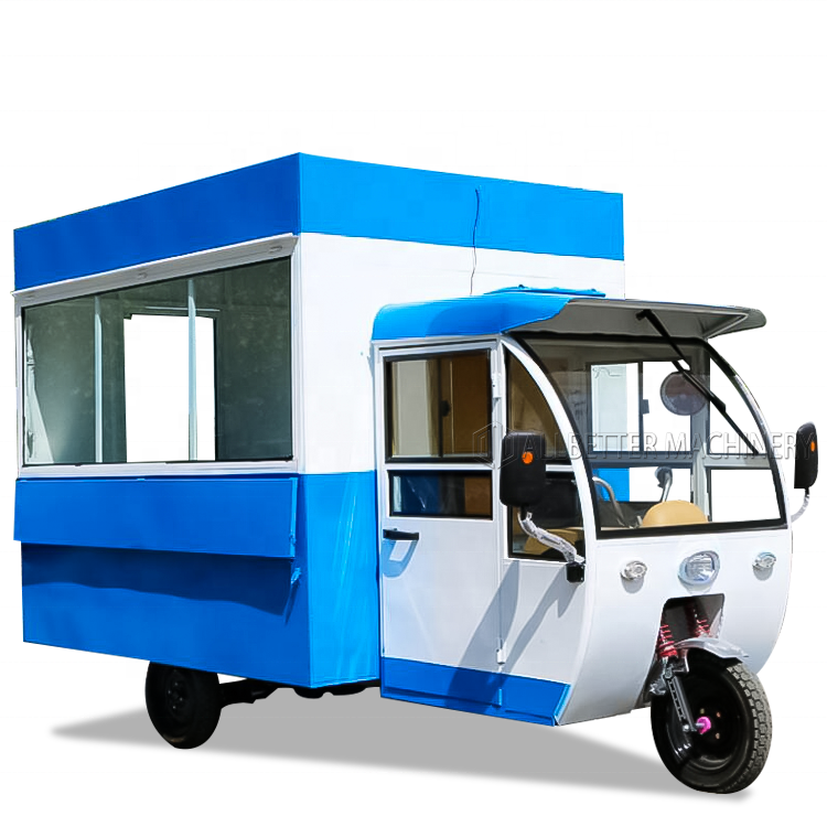 High Quality Cheap Ice Cream Car Electric Tricycle Coffee Van Hot Dog Truck Street Food Bike Food Cart with Wheels