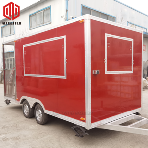 Customized Size Vintage Food Truck Cart Scooter Trailer Mobile Food Vending Hot Dog Stand Mobile Food Trailer