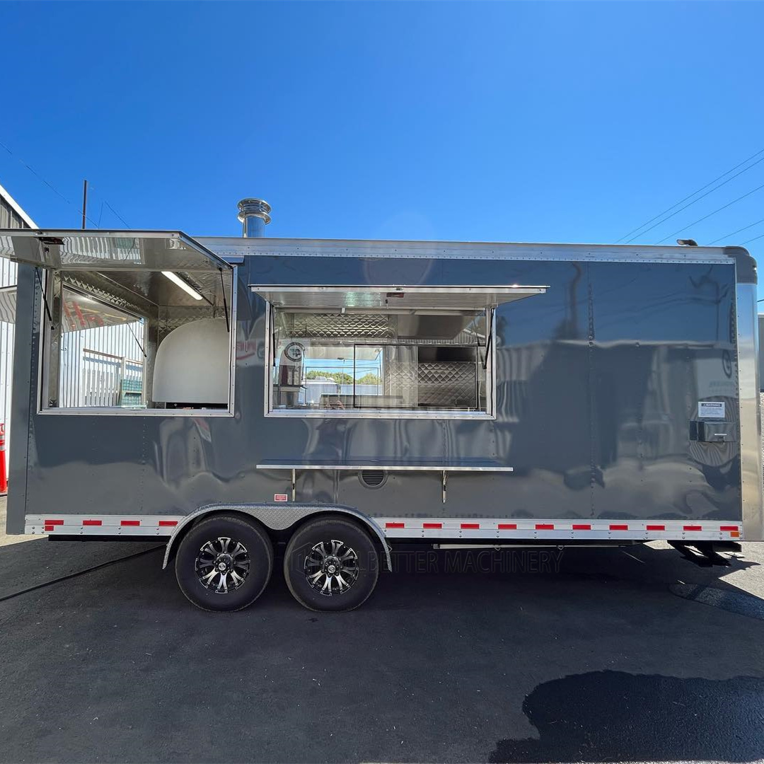 Custom Size Grill Equipment Mobile Kitchen Van Fast Food Trailer Mobile Tacos Truck Concession Trailer BBQ Food Truck Customized