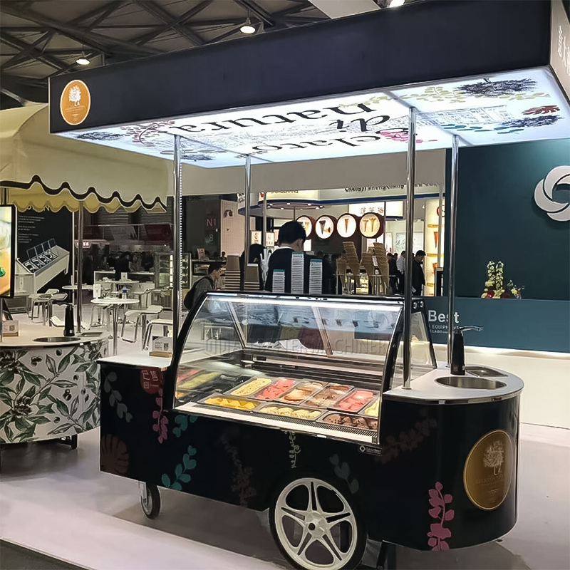 Food Shop Taco Van Pizza Juice Kiosk Candy Cart Hand Push Food Cart Small Food Trailer Hot Dog Ice Cream Cart Customised