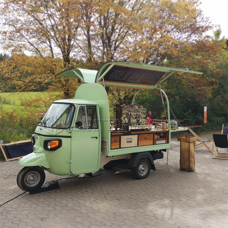 New Design Mobile Fast Food Truck Food Trailer Coffee Van Beer Bar Electric Tricycle  3 Wheel Electric Food Cart