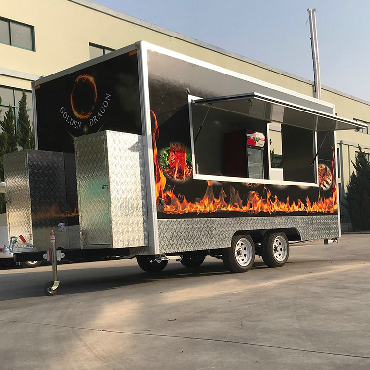 Mobile Food Kiosk Ice Cream Taco Cart Sweet Corn Shop Small Fast Food Trailer Mini Food Truck for Sale