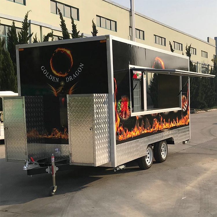 Mobile Food Kiosk Ice Cream Taco Cart Sweet Corn Shop Small Fast Food Trailer Mini Food Truck for Sale