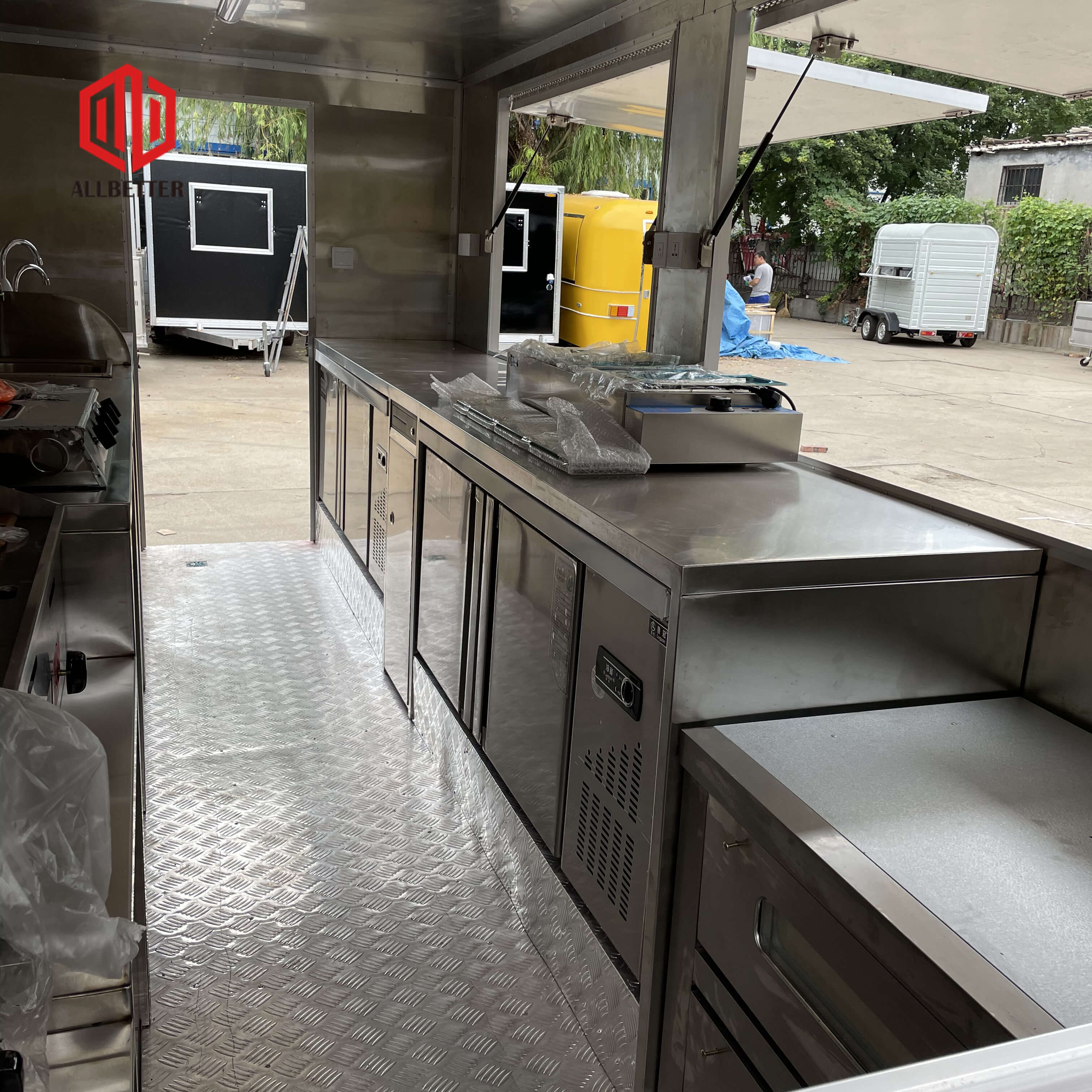 Convenient Pizza Small Fully Equipped Concession Mobile Kitchen Bbq Small Truck Fast Food Vans Food Trailer Mobile