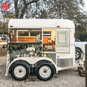 Custom Coffee Cart Mobile Bar Vintage Food Truck Hot Dog Cart Tracos Truck Flower Cart Horse Food Trailer Fully Equipped