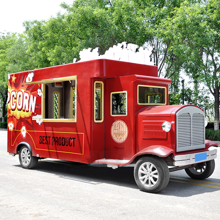 Europe Sale Electric Hot Dog Car Popcorn Street Snacks Catering Fast Food Truck Mobile Ice Cream Cart