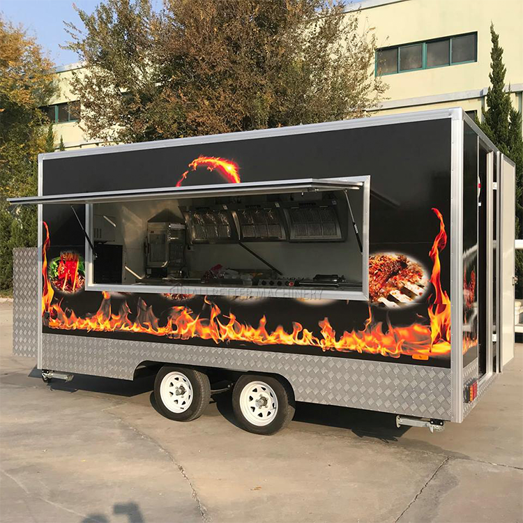 Mobile Food Kiosk Ice Cream Taco Cart Sweet Corn Shop Small Fast Food Trailer Mini Food Truck for Sale