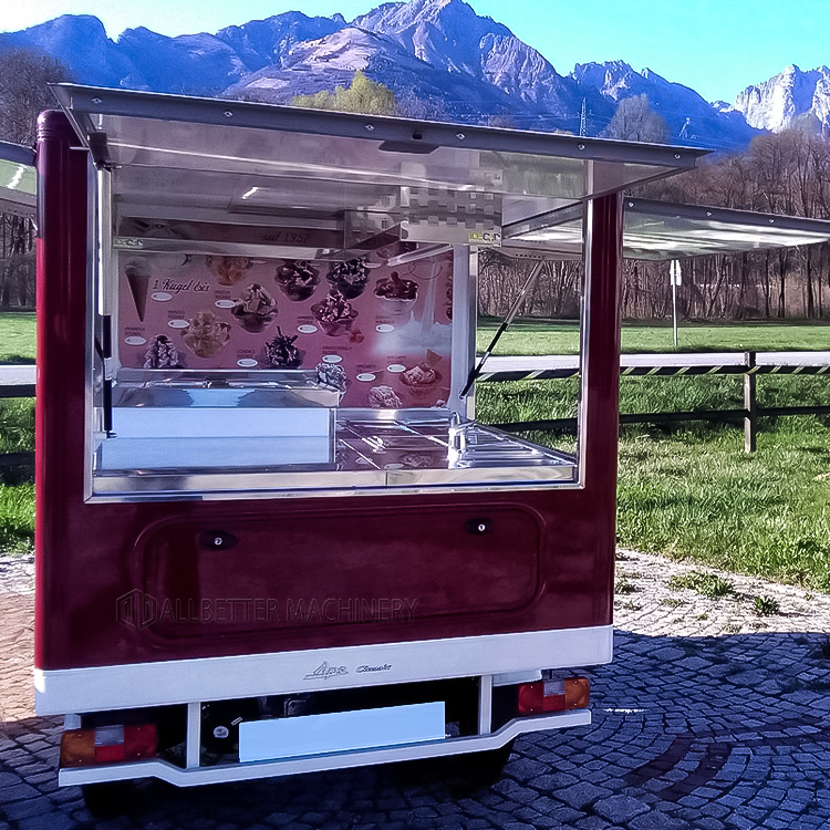 Fast Food Kiosk Electric Food Truck Tuk Tuk Taco Juice Van Mobile Ice Cream Food Cart Hot Dog Vending Cart