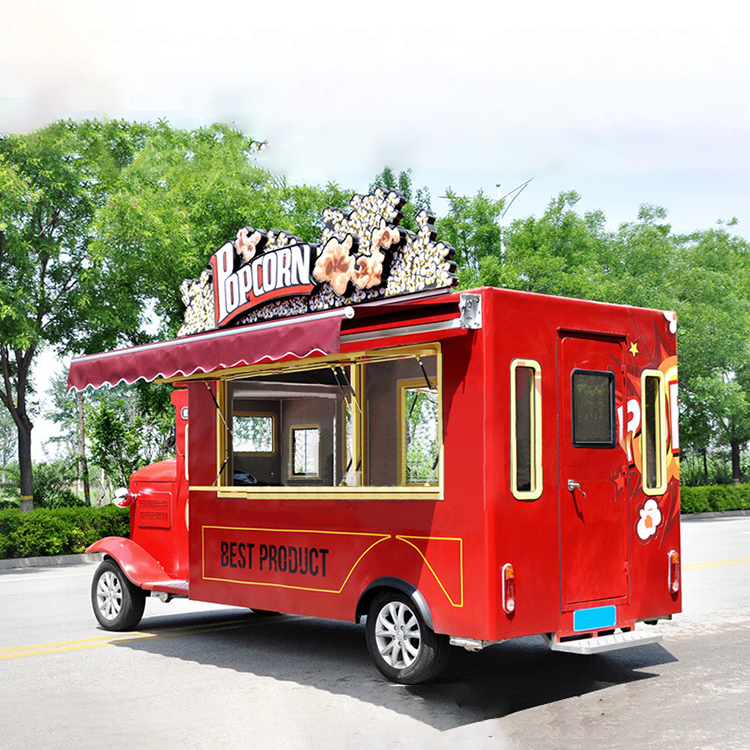 Europe Sale Electric Hot Dog Car Popcorn Street Snacks Catering Fast Food Truck Mobile Ice Cream Cart