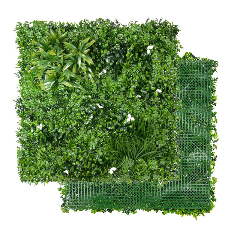 UV Boxwood Faux Greenery Mats Hedge pasto sintetico pared Artificial  plastic synthetic Boxwood Panels Grass Wall Plants