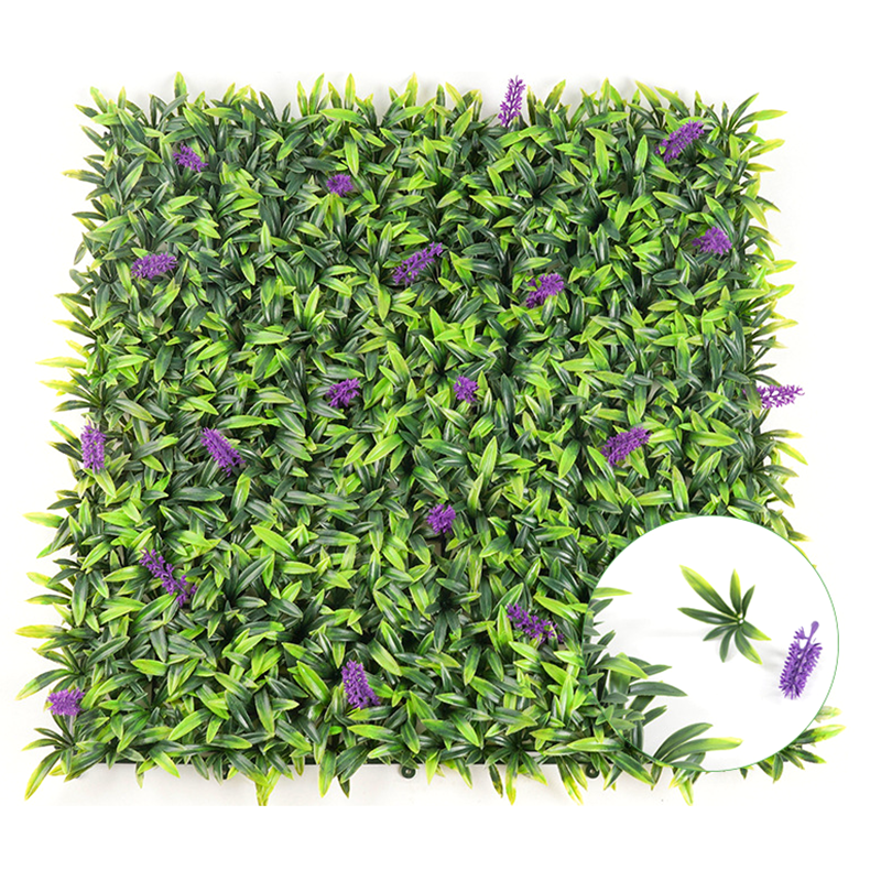 Anti-UV Plastic  Artificial Hedge Boxwood Panels Green Plant Vertical Garden artificial leaf Wall For Indoor Outdoor Decoration