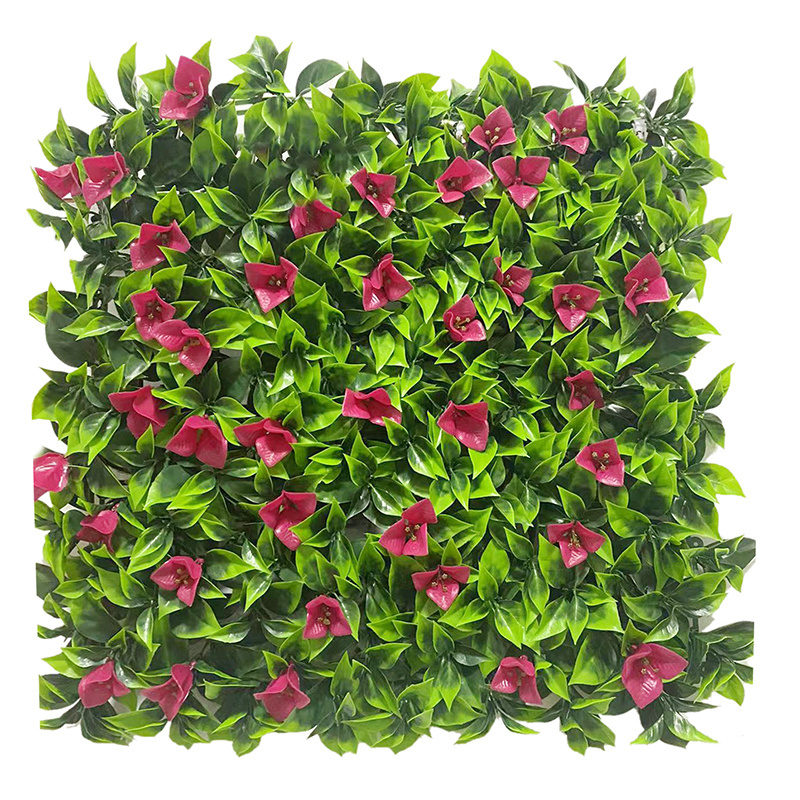 Anti-UV Plastic  Artificial Hedge Boxwood Panels Green Plant Vertical Garden artificial leaf Wall For Indoor Outdoor Decoration