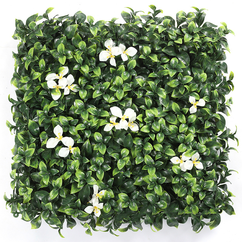 Anti-UV Plastic  Artificial Hedge Boxwood Panels Green Plant Vertical Garden artificial leaf Wall For Indoor Outdoor Decoration