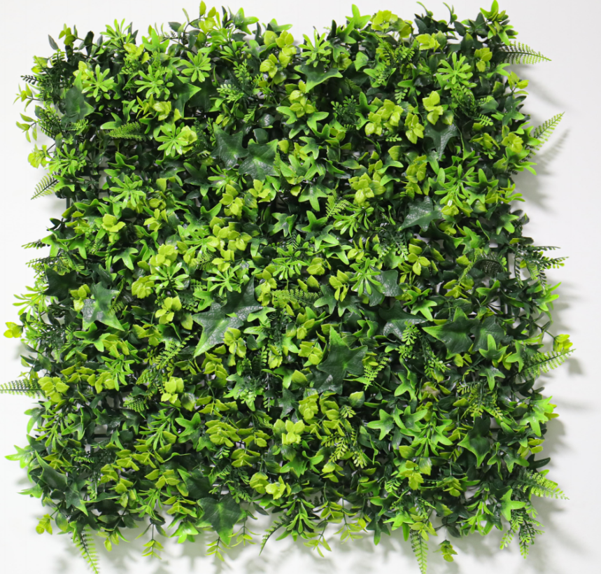 Anti-UV Plastic  Artificial Hedge Boxwood Panels Green Plant Vertical Garden artificial leaf Wall For Indoor Outdoor Decoration