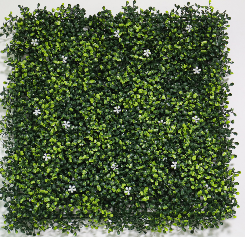 Greenery thick artificial milan grass wall 50*50cm design Durability artificial grass for wall for Indoor Wall Decor