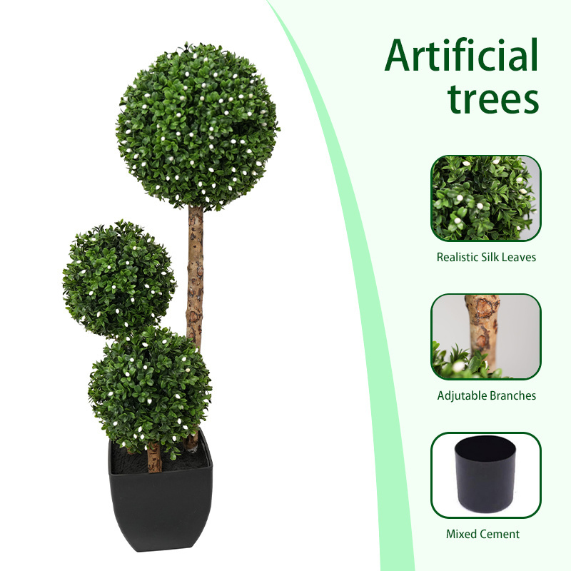 outdoor boxwood Grass ball topiary artificial bonsai tree plants hot sale for outdoor decoration