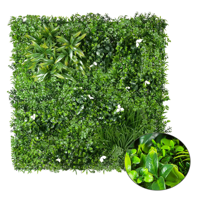 Artificial Grass Wall Panels UV-Anti Boxwood Panels Greenery Wall Backdrop for Indoor Outdoor Privacy Protected