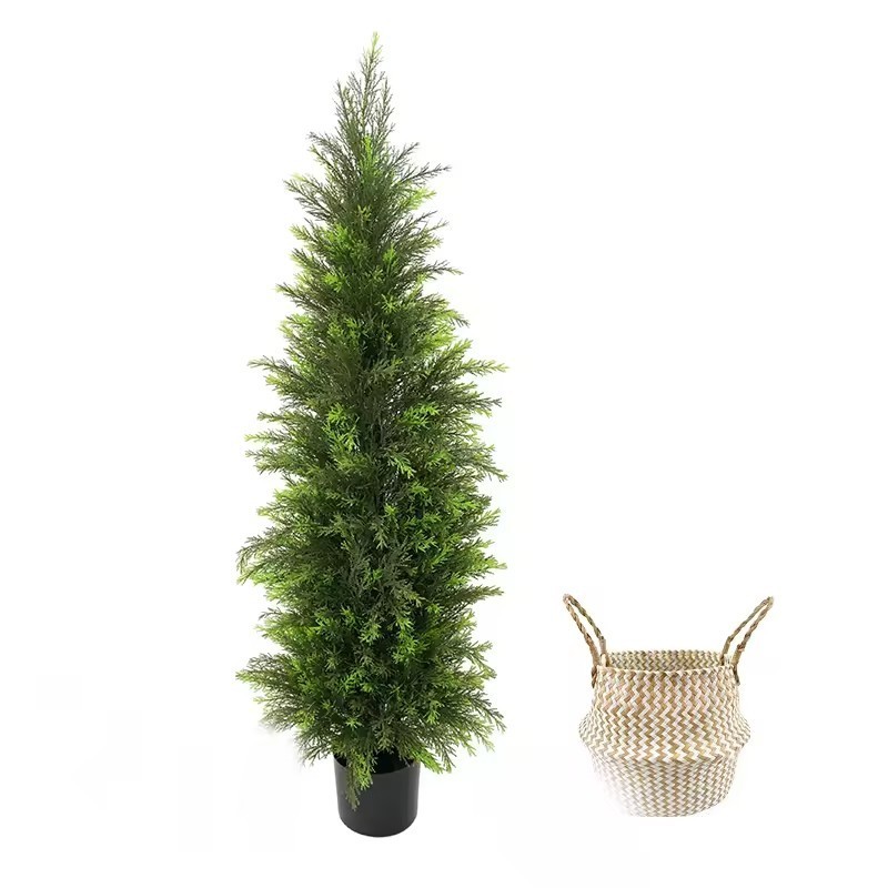 6ft cypresses decoration simulation green artificial topiary artificial tree bonsai cedar plant in pot trees for outdoor sale