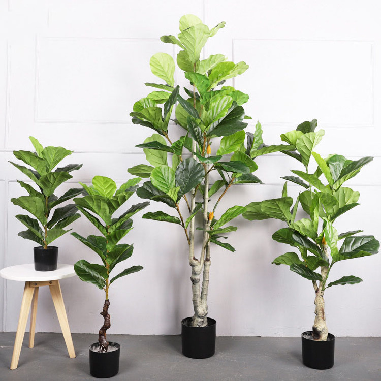 Heart Leaf Ficus Potted Plant  Perfect Faux Plants  Banyan Tree Artificial Bonsai Tree in Pot for House Bonsai Decor