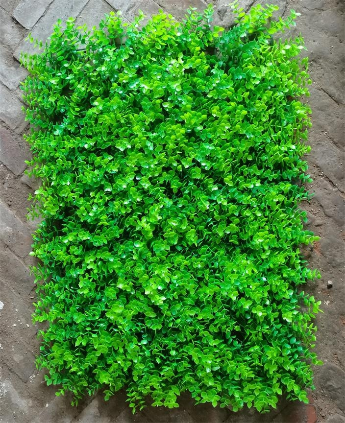 Artificial Eucalyptus Garden Decoration Grass Wall 40*60cm Hanging Plastic Artificial Grass Wall Panels For Outdoor Decor