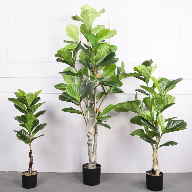 Heart Leaf Ficus Potted Plant  Perfect Faux Plants  Banyan Tree Artificial Bonsai Tree in Pot for House Bonsai Decor