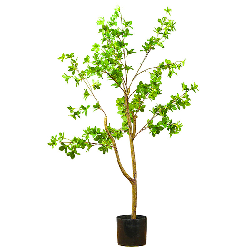 Fabric Realistic Plastic Tall Green plantas artificiales Wash Bonsai Desk Plant Artificial Tree Japanese Zen Leaf Plant