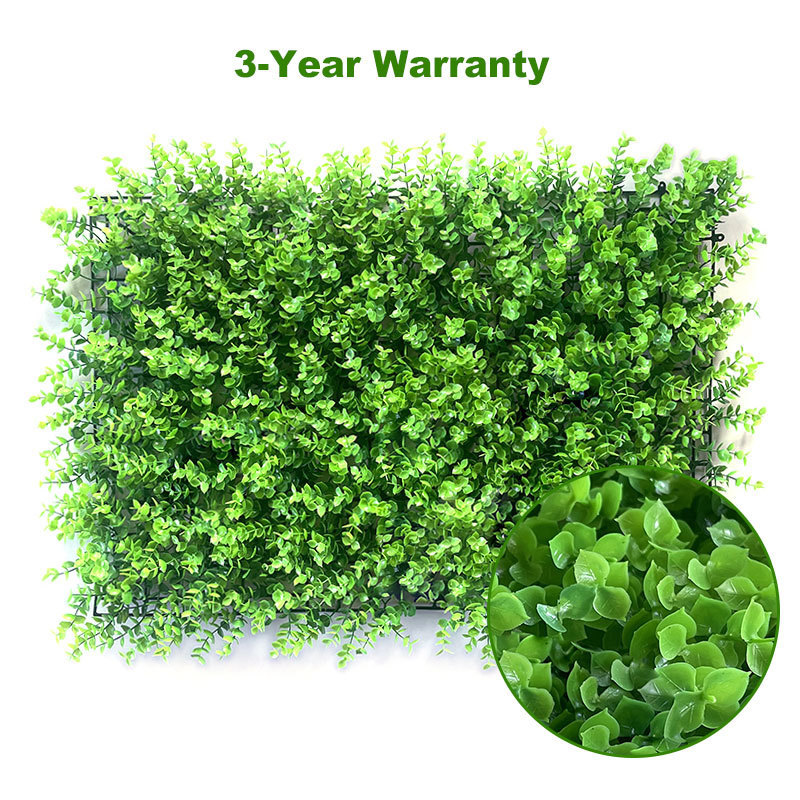 Artificial Eucalyptus Garden Decoration Grass Wall 40*60cm Hanging Plastic Artificial Grass Wall Panels For Outdoor Decor