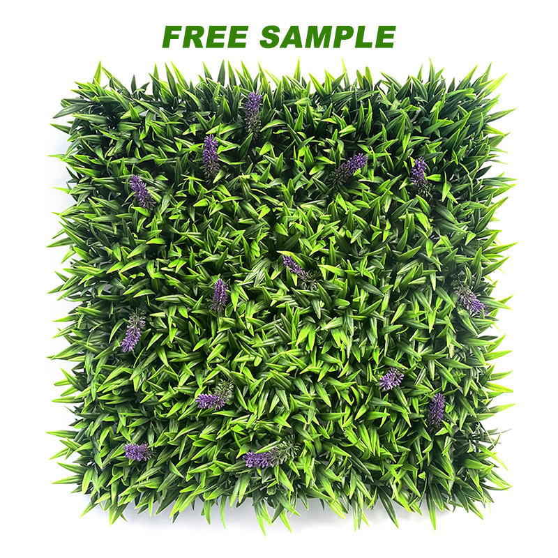 Wholesale Artificial Lavender Green Wall boxwood Panels Outdoor wall decor For Garden Landscaping Fence