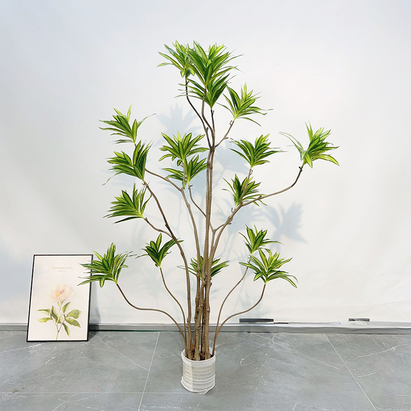 Wholesale Lily Bamboo Indoor Artificial Plant Agave Tree Living Room High Quality Potted dracaena Ornaments plant