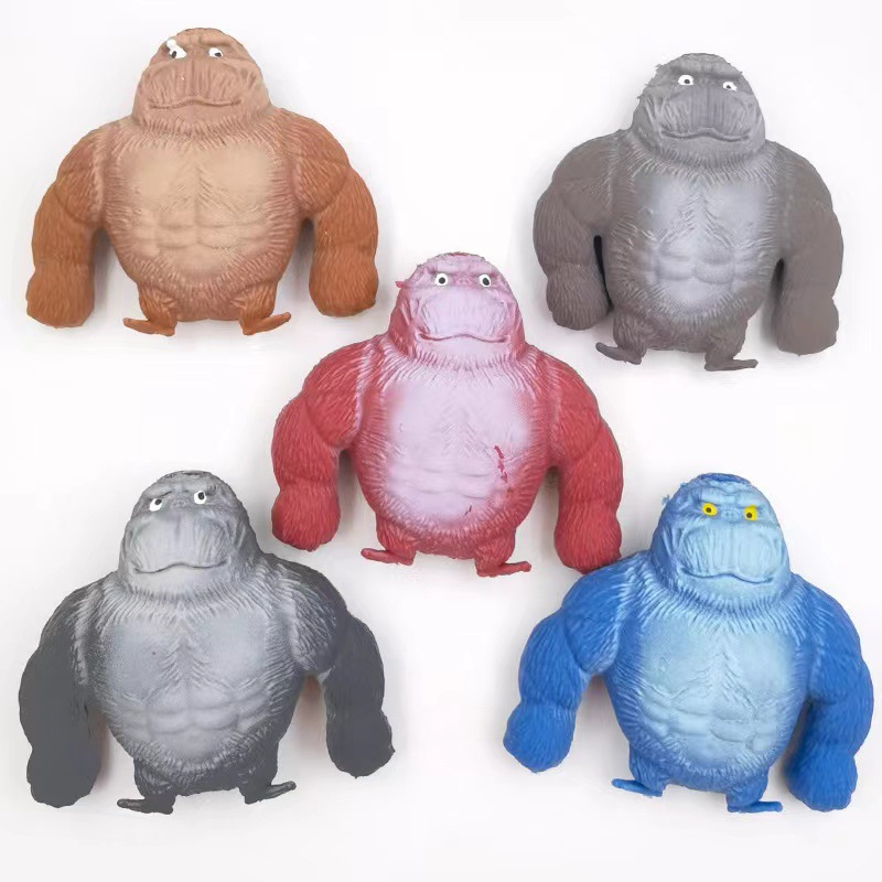 tik tok hot sale Gorilla squeeze toy decompression novelty venting fidget toy elastic stretch gorilla toy