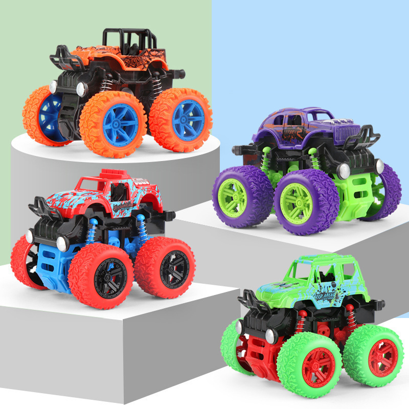 promotional kids toy big wheel car inertia 4 wheel drive offroad vehicle stunt High-speed shock-absorbing car