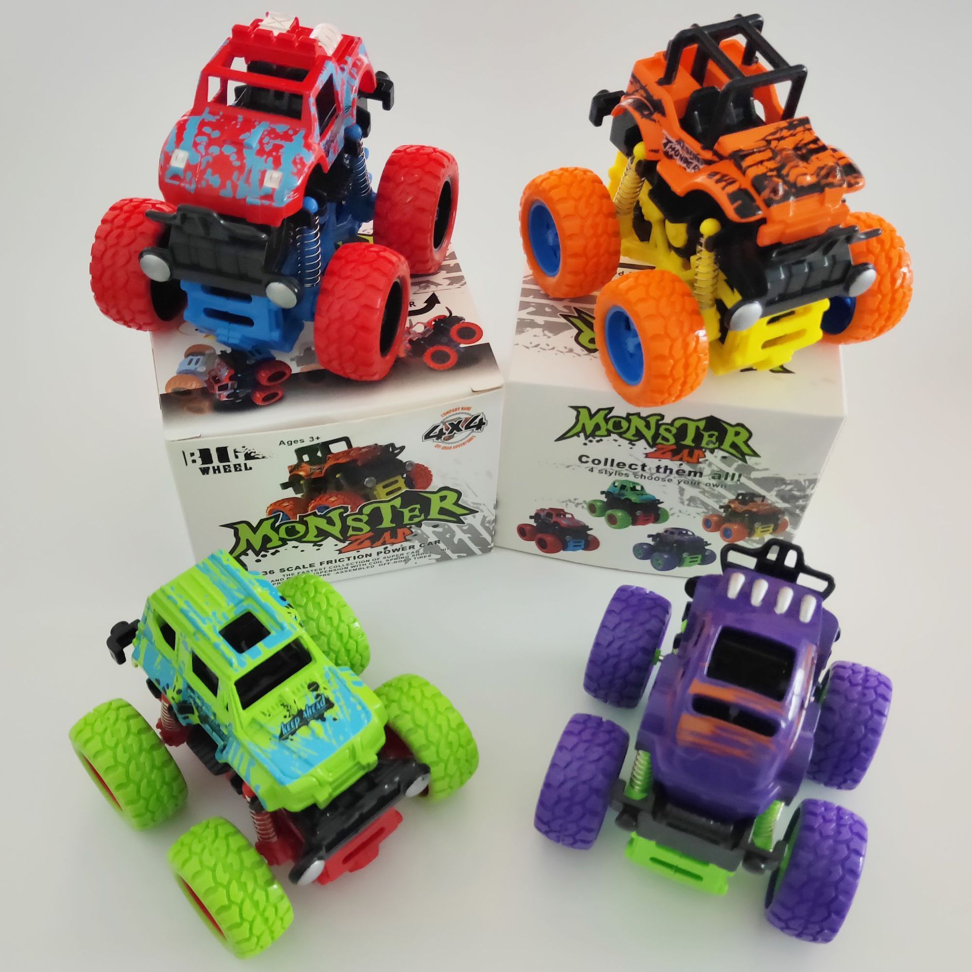 promotional kids toy big wheel car inertia 4 wheel drive offroad vehicle stunt High-speed shock-absorbing car