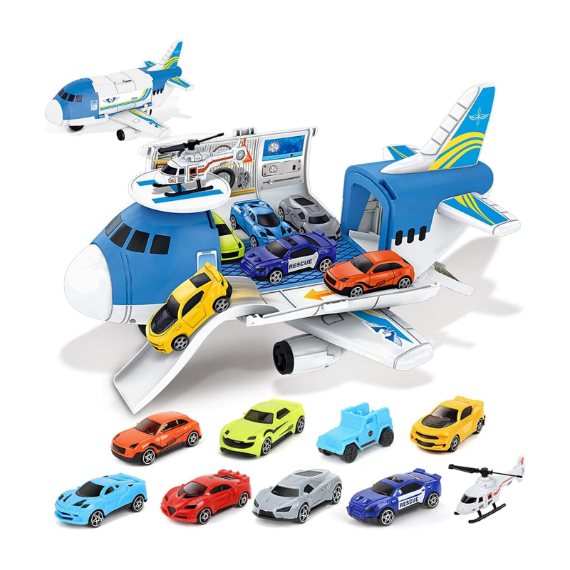 New design Aircraft Carrier Toy Helicopter Toy Set Car Track Cargo Plane boy gift Airplane car toy set