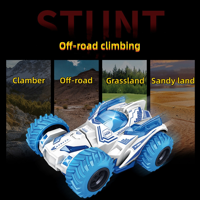 Hot sale Twist Roll Double-Sided Car 4WD Inertia Off-Road Vehicle Stunt Spinning Morphing Car Kids small toy Car