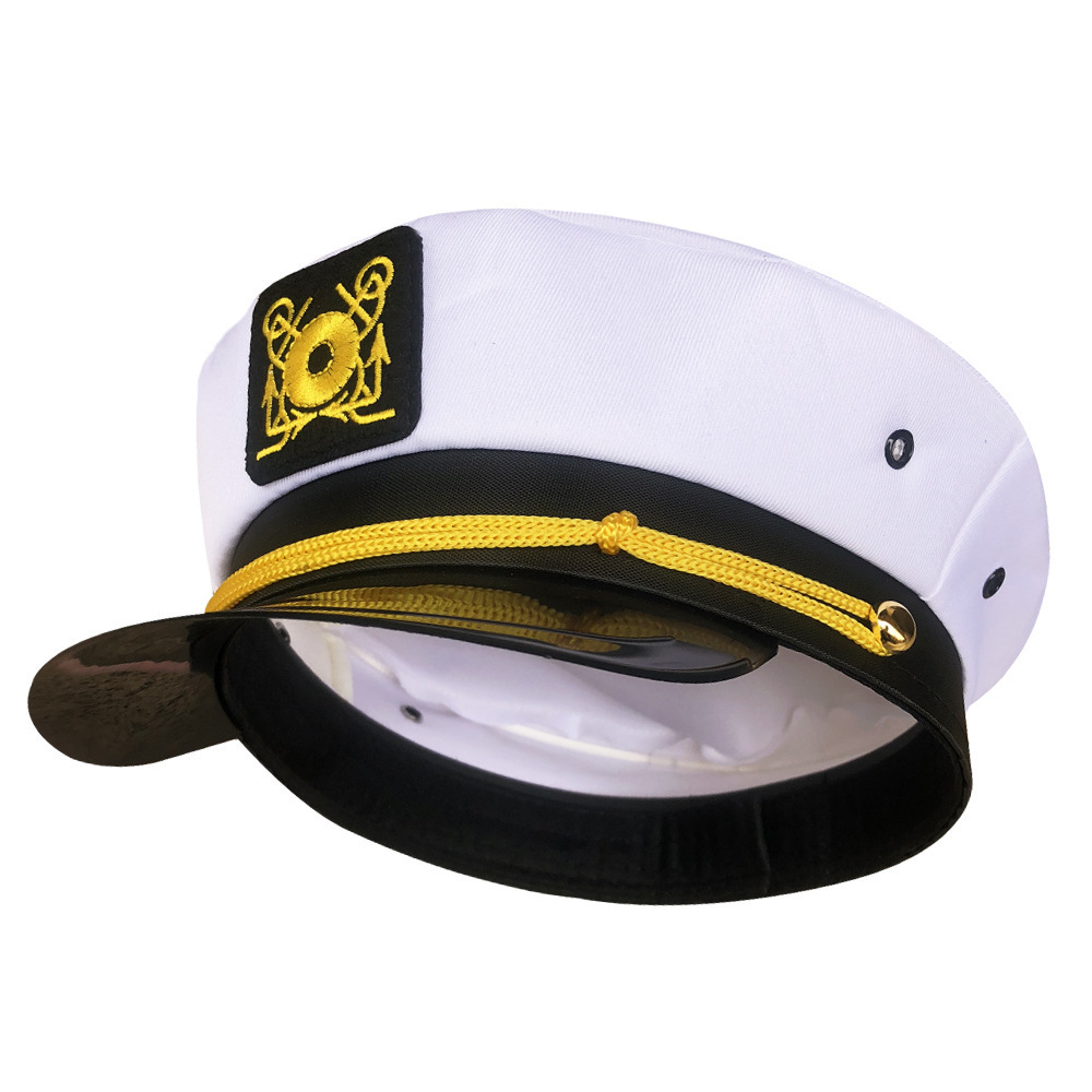 ALLCH Custom High Quality White Caps Reproduction Us Navy Senior Officer Hat Cap Captain Fashion Adult Yacht Navy Hats