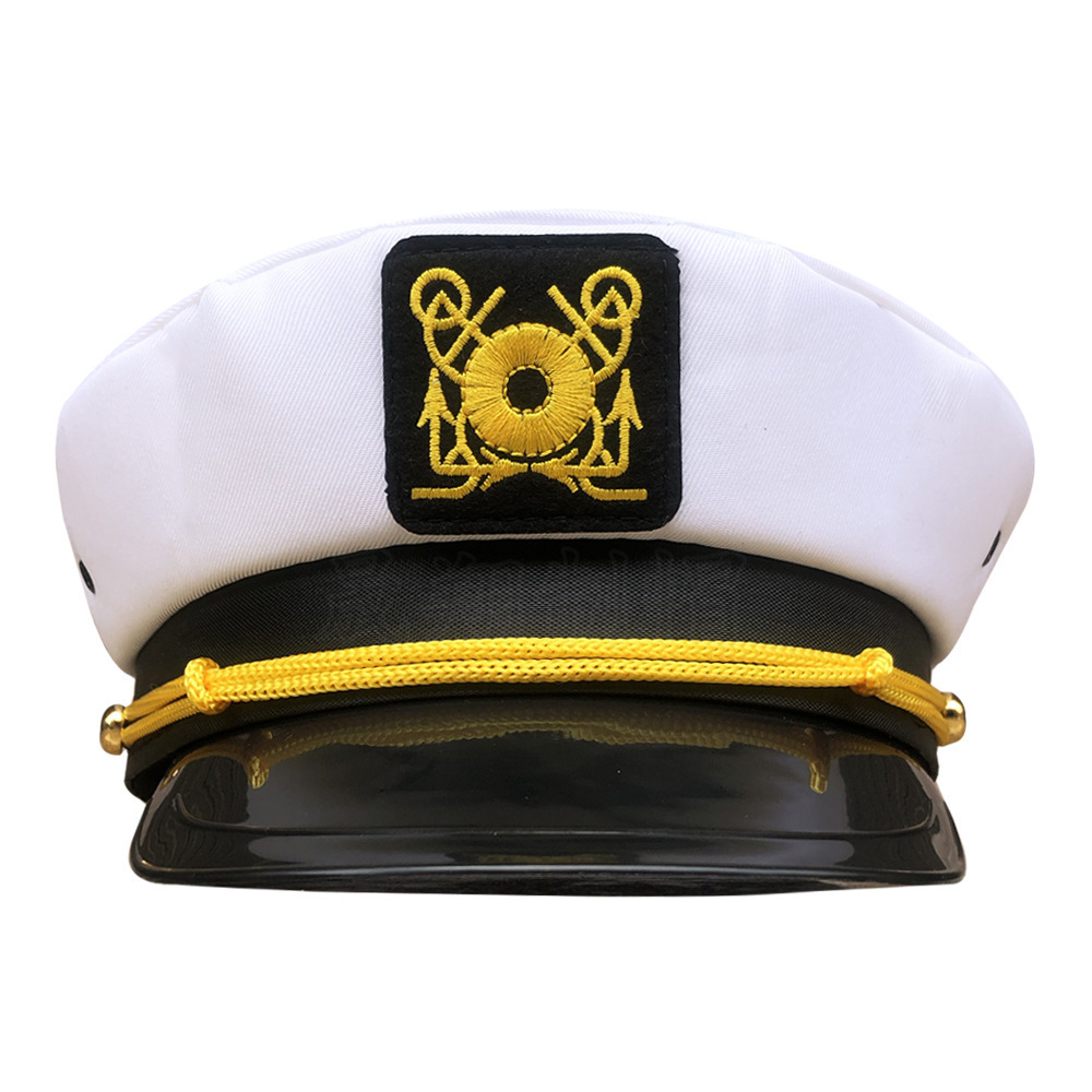 ALLCH Custom High Quality White Caps Reproduction Us Navy Senior Officer Hat Cap Captain Fashion Adult Yacht Navy Hats