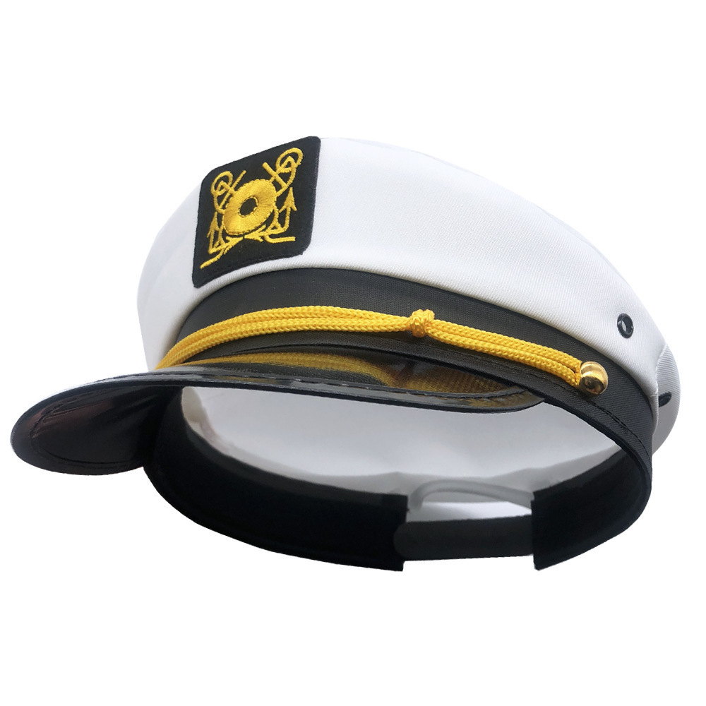 ALLCH Custom High Quality White Caps Reproduction Us Navy Senior Officer Hat Cap Captain Fashion Adult Yacht Navy Hats