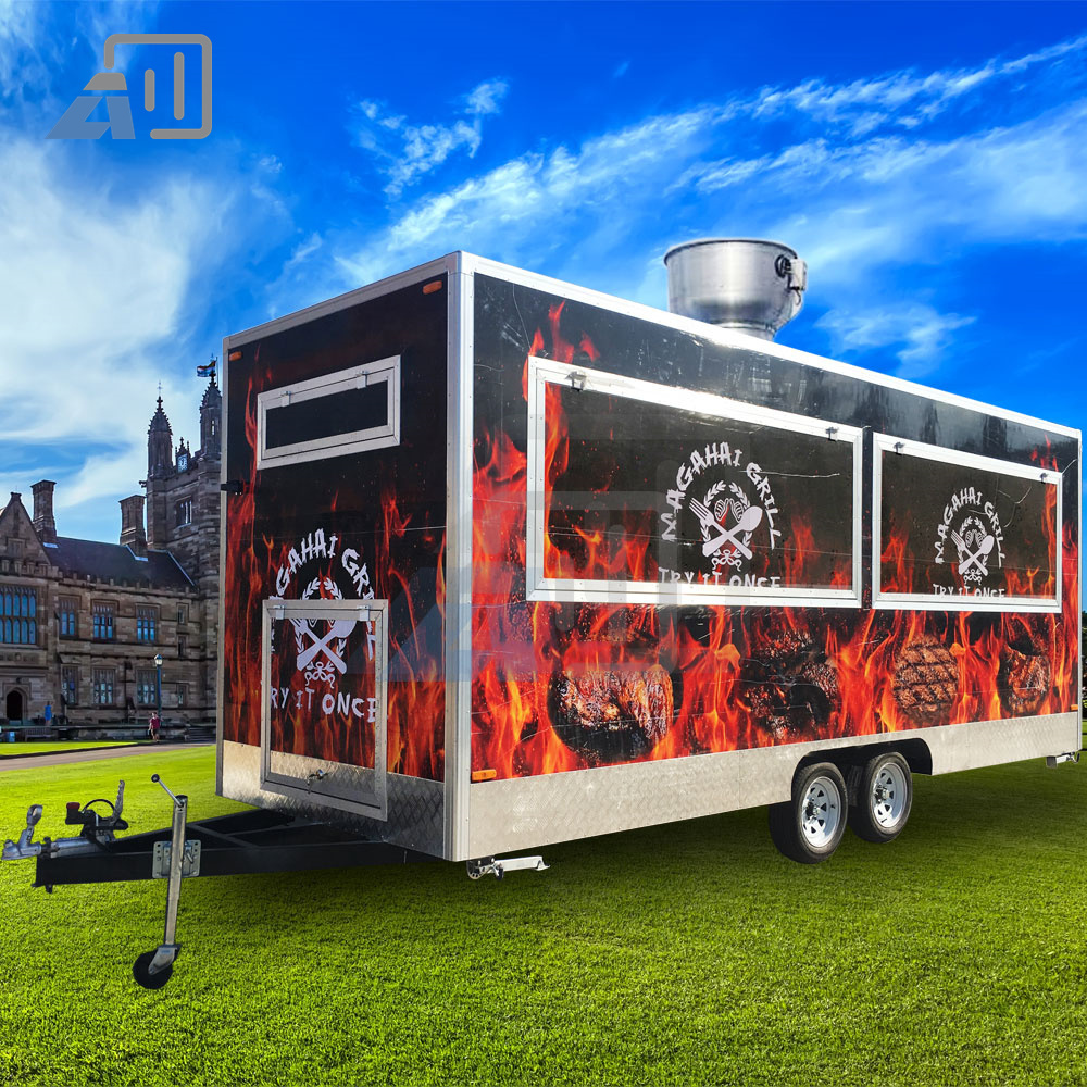 Customized Mobile Kitchen Food Trailers Fully Equipped Street Snack Catering Food Truck Pizza Coffee Food Carts For Sale