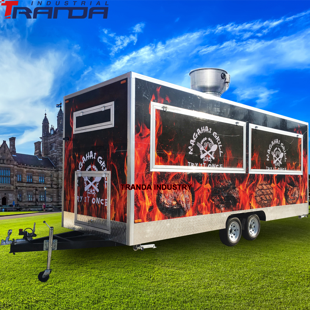 China Foodtruck Concession Stand Trailer Mobile Kitchen Street small Food Truck Trailer Food Vending Carts with Kitchen for Sale