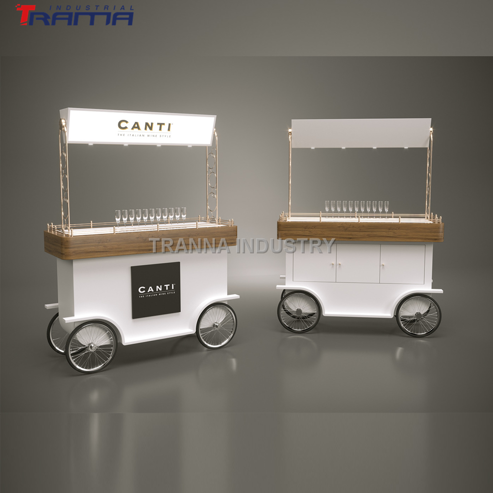 Gelato ice cream food vending carts Unique metal street lottery mobile car with window