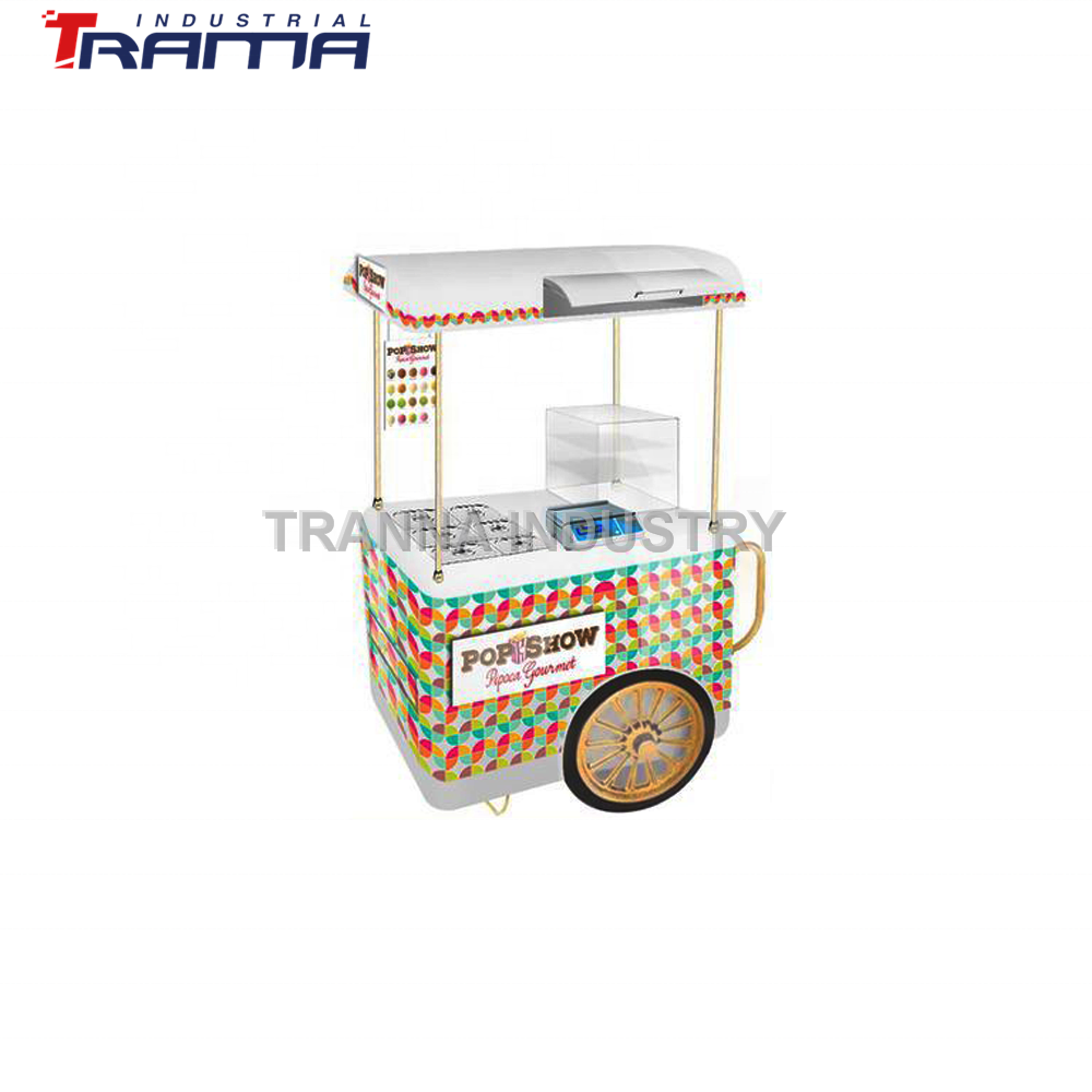 with glass display showcase  burger van wooden candy cart timber candy carts wood food carts