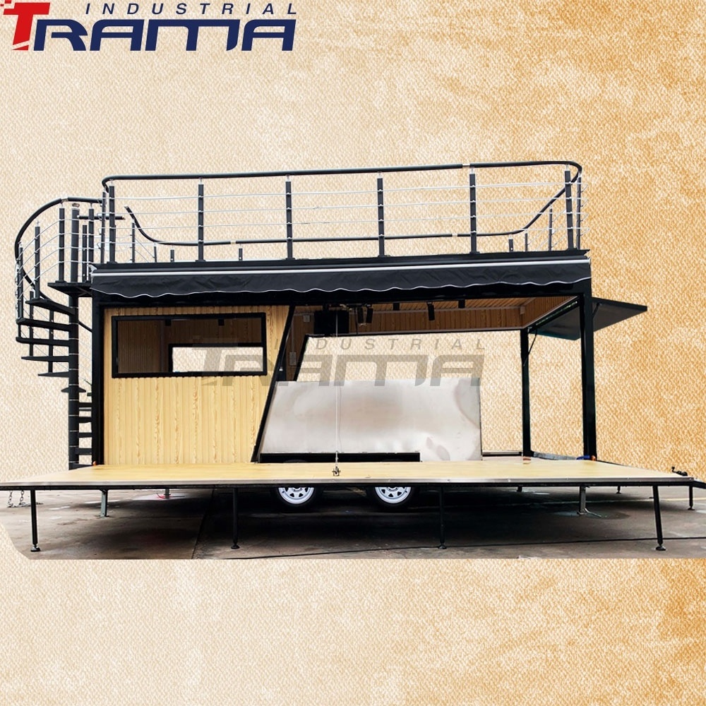 China BETTER CE approved mobile food truck catering cart two story food trailer for sale