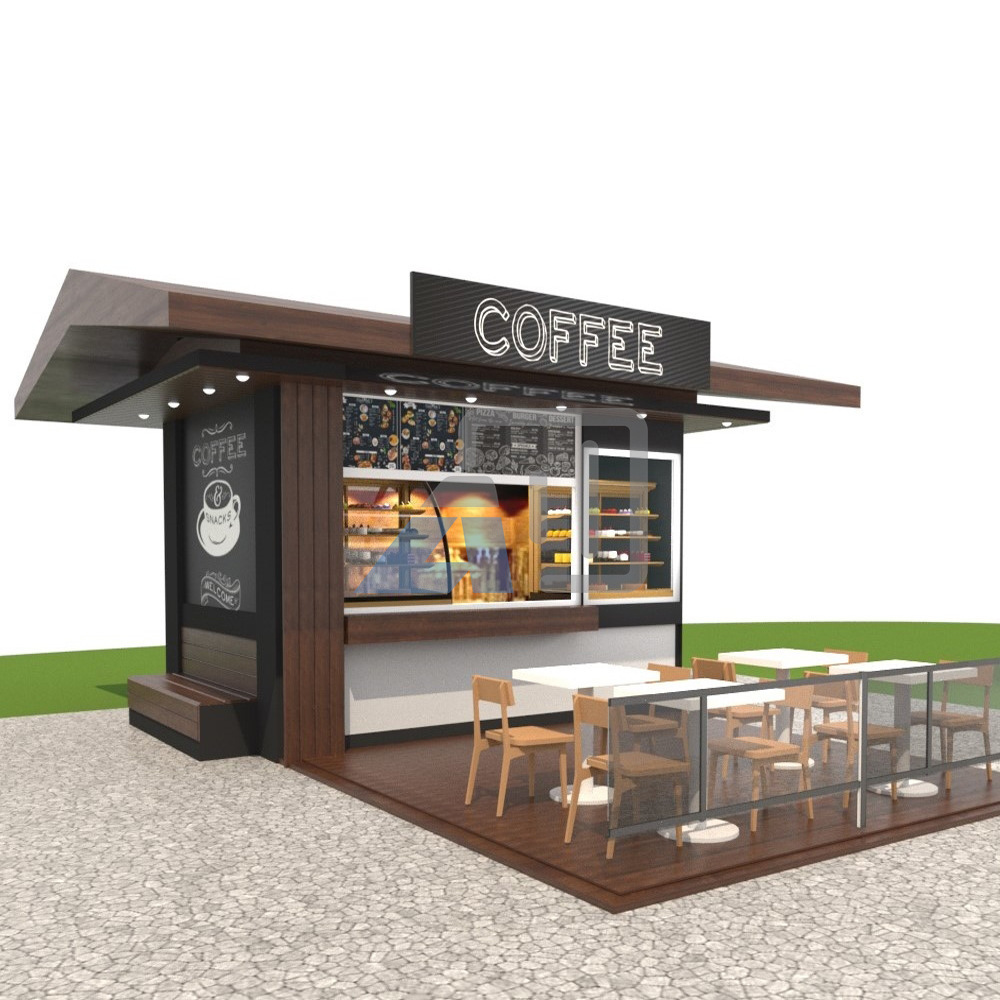 China Container Coffee Shop Price 20FT 40FT Prefab Coffee Kiosk Shipping Container Cafe With Kitchen Equipment