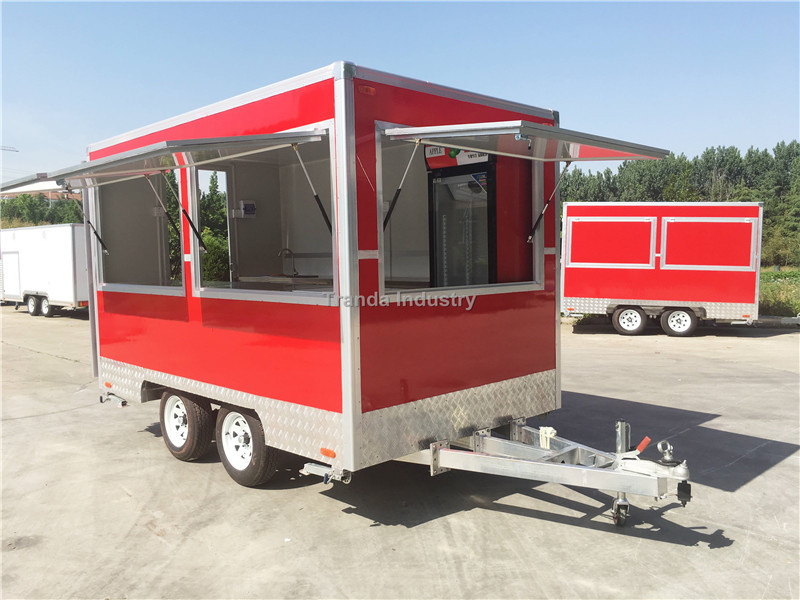 Best Selling USA Standard Concession Food Trailer Cart with Grill Fryer Cheap Mobile Food Trailer Truck Price For sale