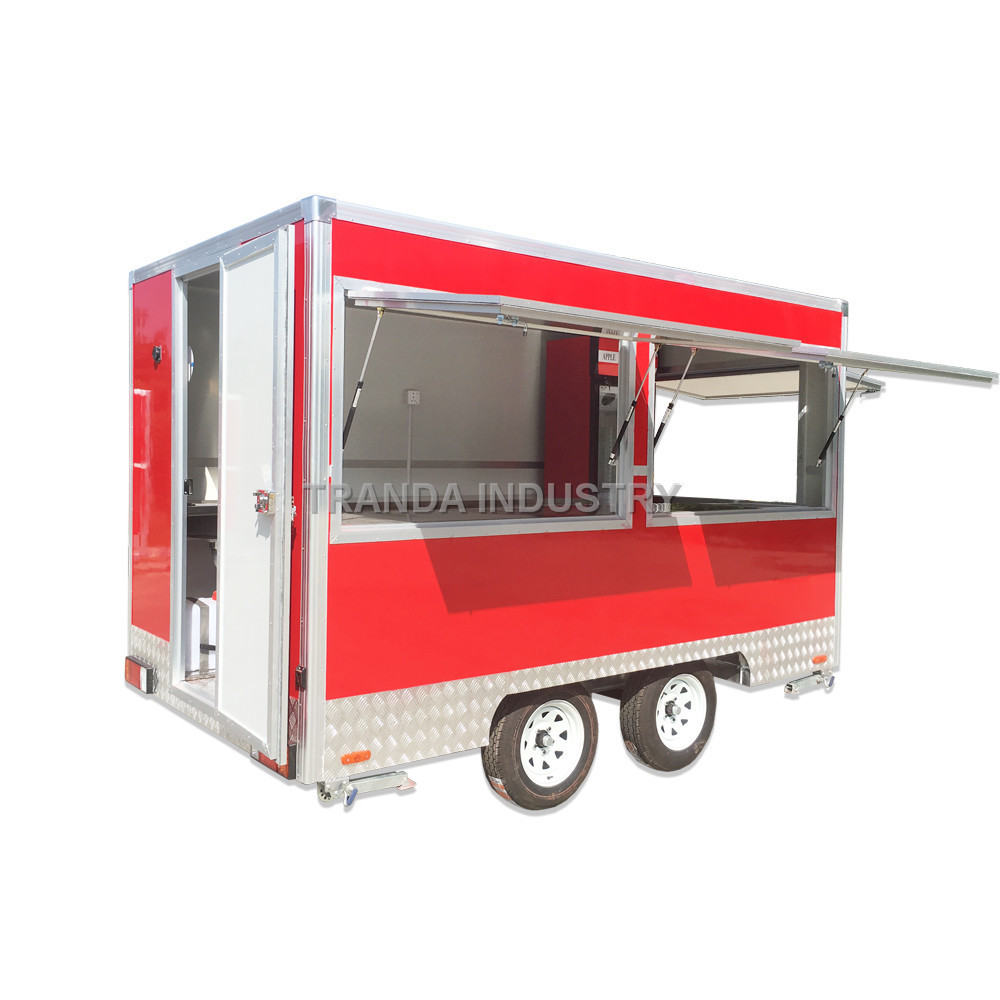 Best Selling USA Standard Concession Food Trailer Cart with Grill Fryer Cheap Mobile Food Trailer Truck Price For sale