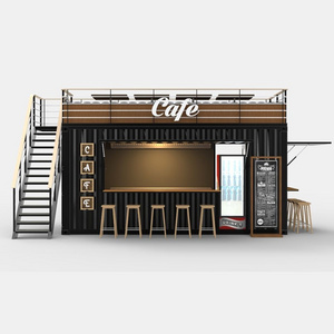 China Container Coffee Shop Price 20FT 40FT Prefab Coffee Kiosk Shipping Container Cafe With Kitchen Equipment