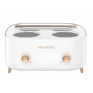 Waxkiss 2000ml Large Capacity Double Pot Hair Removal Wax Heater 200W Quick-Heating Double Pot Wax Warmer Machine For Salon