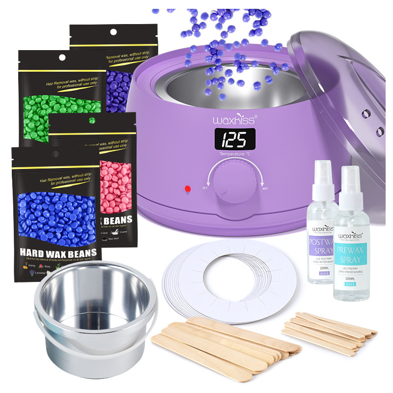 Depilatory Wax Heater Waxing Machine Kit Electric Depilatory Wax Warmer With Set For Hair Removal