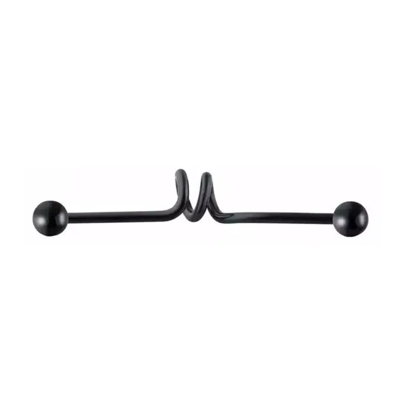 2023 stainless steel gold silver black long 38mm ear bone bars twisted piercing ear studs for women earrings